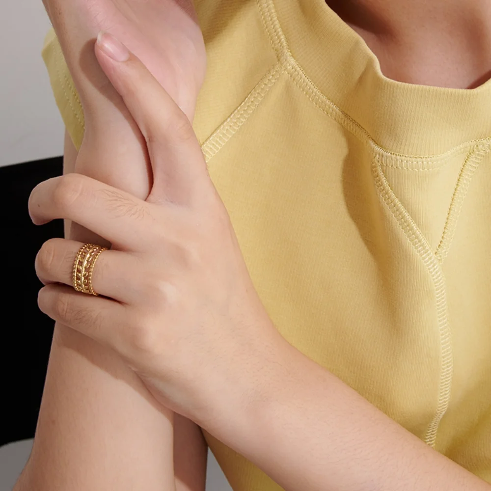Designer Leaves Adjustable Ring - Picture 7 of 7
